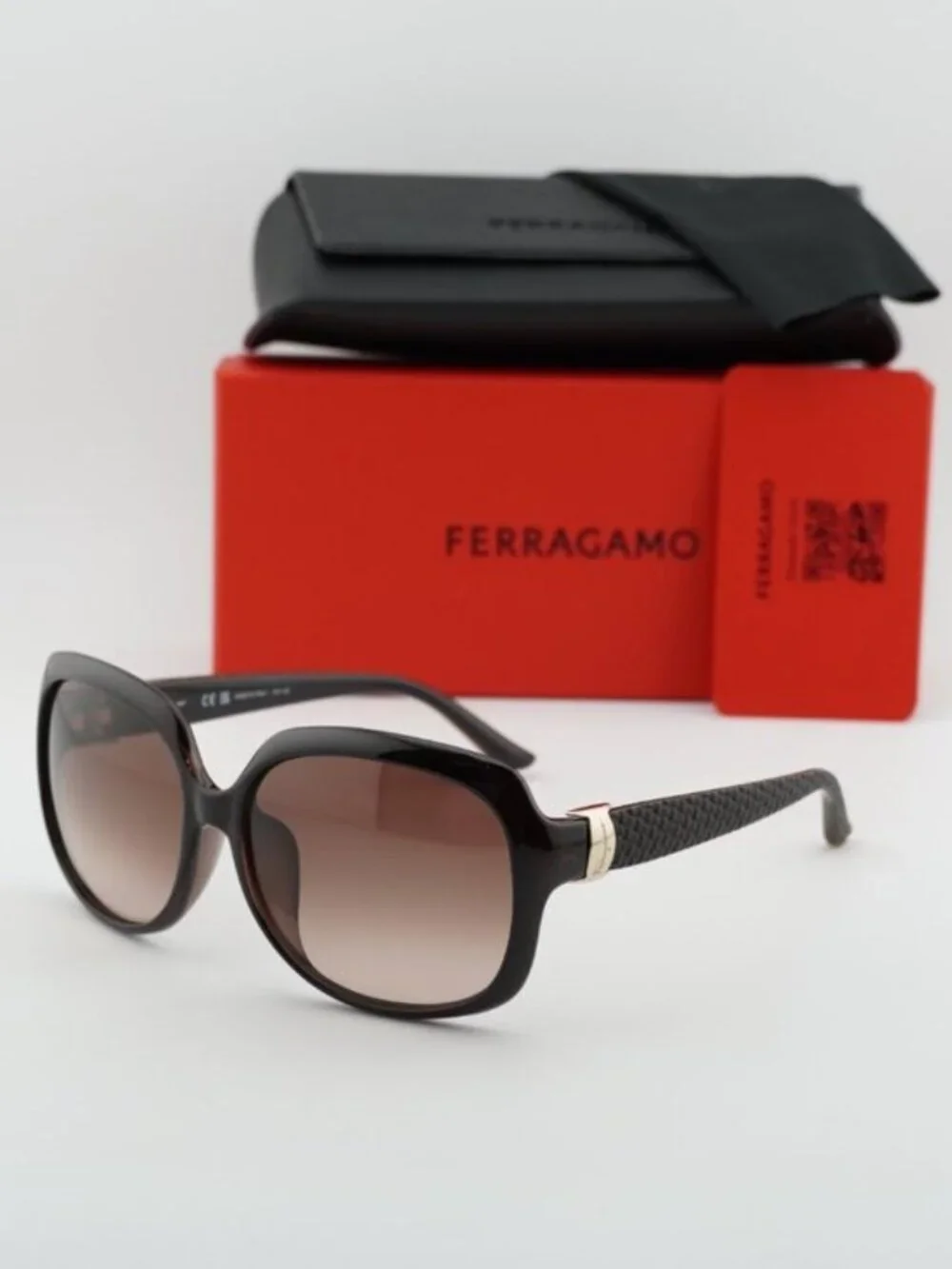 Salvatore Ferragamo SF739SA 210 Rectangle Sunglasses - Brown